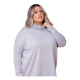 Conjunto Feminino Plus Size De Frio Lã Quentinho Gola Alta