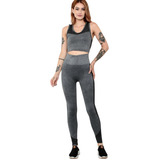 Conjunto Feminino Roupas Academia Top Treino Calça Legging