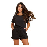 Conjunto Feminino Shorts + Blusa T-shirt Frete Grátis 50%off