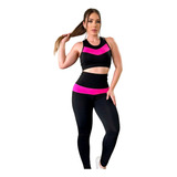 Conjunto Fitness Feminina Roupa Ginástica Legging E Top