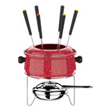 Conjunto Fondue Colorstone Médio 10 Pçs Antiaderente Euro