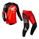 Conjunto Fox 180 Honda Calça E Camisa 2022 - Vermelho