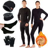 Conjunto Frio Térmico Blusa Calça Luva Meia Touca