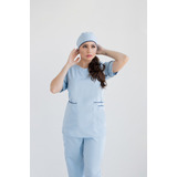 Conjunto Hospitalar Pijama Gabardine Com Touca