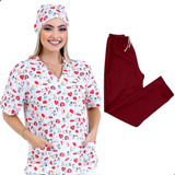 Conjunto Hospitalar Privativo Pijama Cirúrgico Scrub