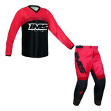  Conjunto Ims Indi Calca E Camisa Vermelho Motocross Trilha