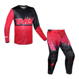 Conjunto Ims Infantil Army Vermelho Mx Motocross Trilha