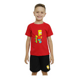 Conjunto Infantil Bart Simpson Camiseta E