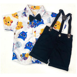 Conjunto Infantil Bolo Fofo Bebe Roupa Menino Festa