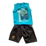 Conjunto Infantil By Gus Tam. 2 Anos Menino Bermuda Regata