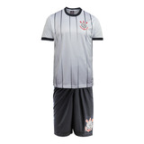 Conjunto Infantil Corinthians Dry Layer Camisa + Calção + Nf