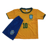 Conjunto Infantil Do Brasil Seleção Brasileira Uniforme