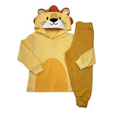 Conjunto Infantil Fantasia Leão Panda Tigre 100% Algodão LG 