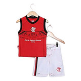 Conjunto Infantil Flamengo Regata Board Oficial Roupa Menino