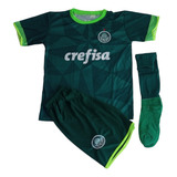 Conjunto Infantil Futebol Palmeiras Uniforme E