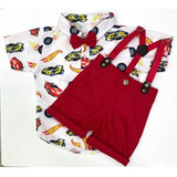 Conjunto Infantil Hotwheels Carros Bebe Roupa Menino Festa