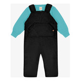 Conjunto Infantil Jardineira Menino Fleece Plush Trick Nick