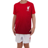 Conjunto Infantil Juvenil Liverpool - Shorts E Camisa