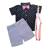 Conjunto Infantil Marinheiro Aniversário Bebê Batizado 