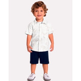 Conjunto Infantil Masculino Camisa +bermuda Milon