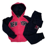 Conjunto Infantil Menina Colege Toda Forrada Pelo