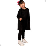 Conjunto Infantil Menina Trio Lanzinha Casaco Blusa Calça