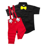 Conjunto Infantil Menino Fantasia Mickey Festa Aniversário