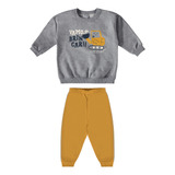 Conjunto Infantil Menino Vamos Brincar!! Moletom Malwee Kids