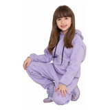 Conjunto Infantil Moletom Menina Calça Blusa Liso Juvenil