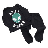 Conjunto Inverno Masculino 2 Peças Alien Green Stay Weird