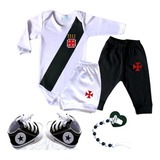 Conjunto Inverno Vasco Body Bebê Manga Longa Menino E Menina