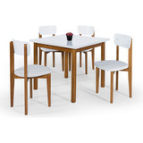 Conjunto Jantar Elisa C/ 4 Lugares (mesa 90cm + 4 Cadeiras)