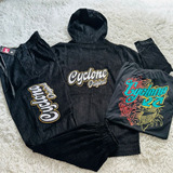 Conjunto Jaqueta Cyclone Veludo + Calça Veludo + Camiseta