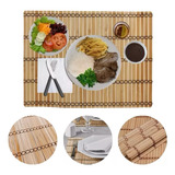 Conjunto Jogo Americano Bambu Luxo Esteira 42x30 C/4 Unidade