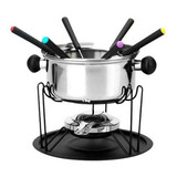 Conjunto Jogo De Fondue Inox 11 Peças Kit Aparelho Em Oferta
