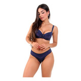 Conjunto Kit/ 5 Calcinha Soutien Com Bojo Alça Larga Confort