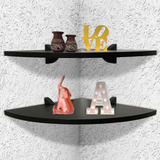 Conjunto Kit 2 Prateleiras Canto Quarto Sala Cozinha 35x35cm