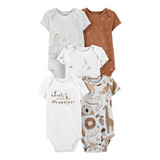 Conjunto Kit Body Carters 5 Peças Manga Curta Menino Menina