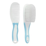 Conjunto Kit Escova Pente Infantil Cerda Macia Cores Buba