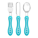 Conjunto Kit Talheres Infantil Inox Garfo Faca Colher Buba