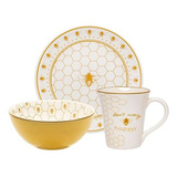 Conjunto Lanche 3 Peças Bee Happy - Oxford