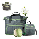 Conjunto Mamãe E Bebê Com Bolsa Trocador E Frasqueira Natura