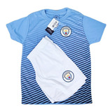 Conjunto Manchester City Oficial - 2x1 Camisa + Bermuda