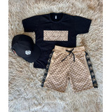 Conjunto Masculino Kit Roupa Infantil Camisa