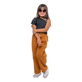 Conjunto Menina Infantil Fashion Blogueirinha Pantalona