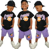 Conjunto Menino Camiseta E Bermuda 2 A 14 Anos Kvani Joy