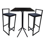 Conjunto Mesa Bistro 2 Banquetas Industrial Balcão 