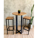 Conjunto Mesa Bistrô 2 Banquetas Para Churrasqueira Gourmet