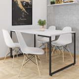 Conjunto Mesa Com 4 Cadeiras De Jantar Eames Pp Espresso