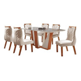 Conjunto Mesa De Jantar Cronos - Seis Cadeiras, Sala